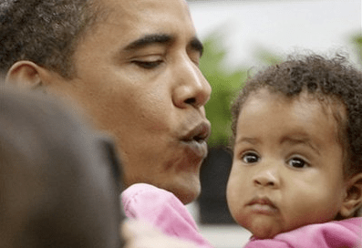 Barack and child