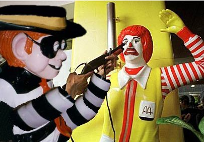 Hamburgler hard at work